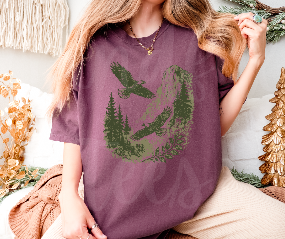 "Eagles" Birdwatching Design Birds and Nature Inspired Unisex heavyweight t-shirt