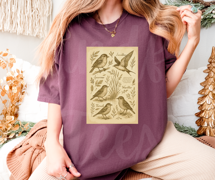 "Birdwatching Notebook" Birdwatching Design Birds and Nature Inspired Unisex heavyweight t-shirt