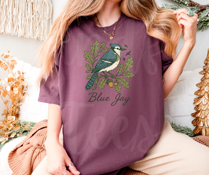 "Blue jay" Birdwatching Design Birds and Nature Inspired Unisex heavyweight t-shirt