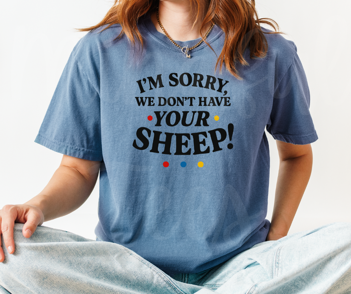 "Sheep" Sarcastic Design Friends Inspired Unisex heavyweight t-shirt