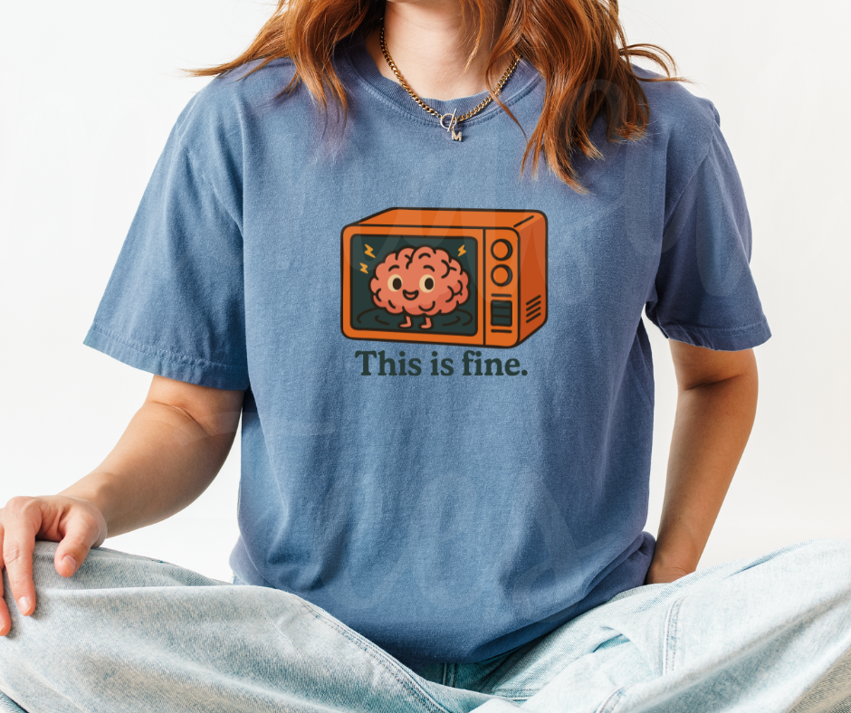 "This Is Fine" Sarcastic Design Unisex heavyweight t-shirt