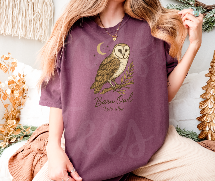 "Barn Owl" Birdwatching Design Birds and Nature Inspired Unisex heavyweight t-shirt