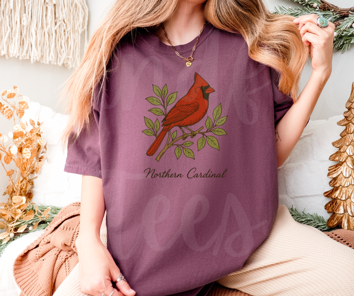 "Northern Cardinal" Birdwatching Design Birds and Nature Inspired Unisex heavyweight t-shirt