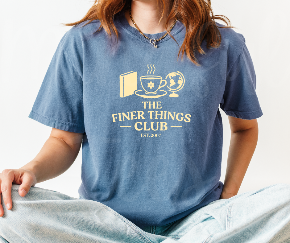 "The Finer Things Club" Sarcastic Design The Office Inspired Unisex heavyweight t-shirt