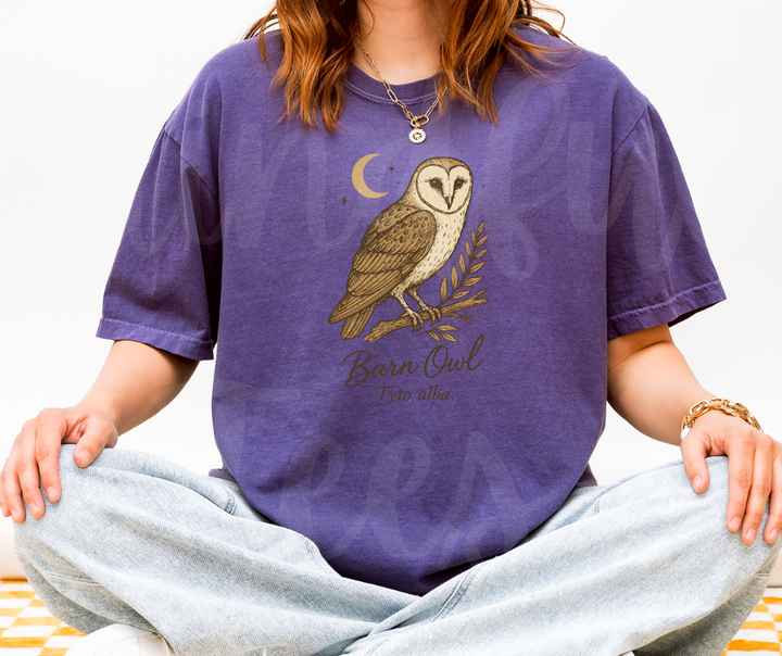 "Barn Owl" Birdwatching Design Birds and Nature Inspired Unisex heavyweight t-shirt