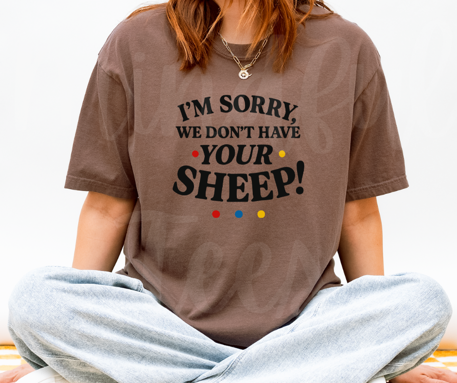 "Sheep" Sarcastic Design Friends Inspired Unisex heavyweight t-shirt