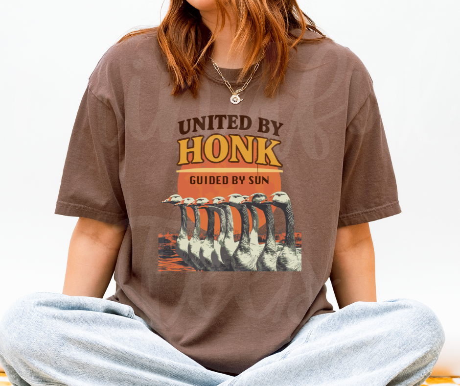 "United by Honk" Sarcastic Design Unisex heavyweight t-shirt
