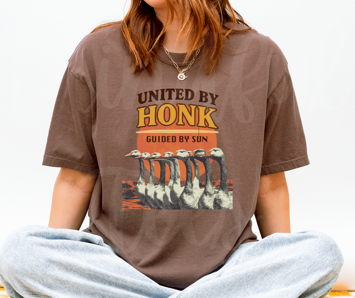 "United by Honk" Sarcastic Design Unisex heavyweight t-shirt