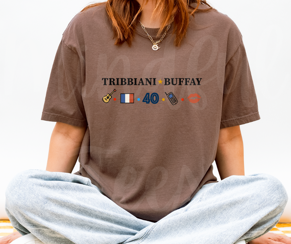 "Tribbiani-Buffay" Sarcastic Design Friends Inspired Unisex heavyweight t-shirt