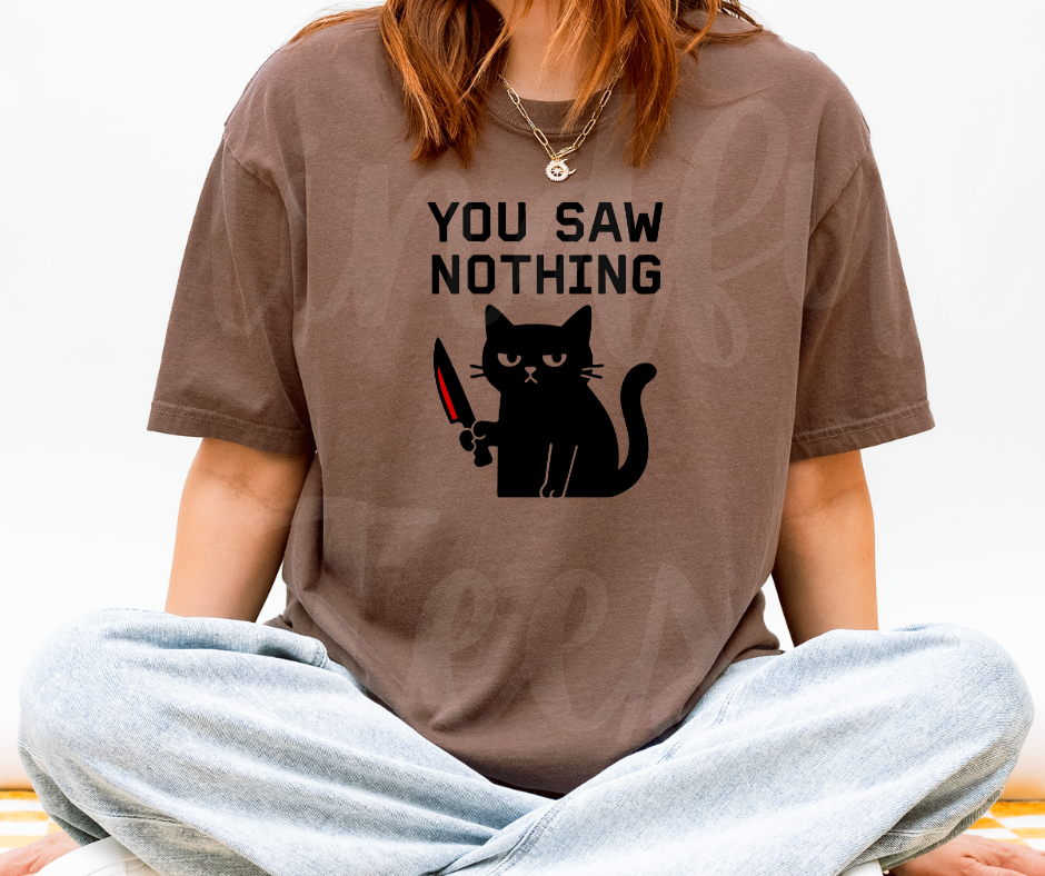 "You Saw Nothing" Sarcastic Design Unisex heavyweight t-shirt