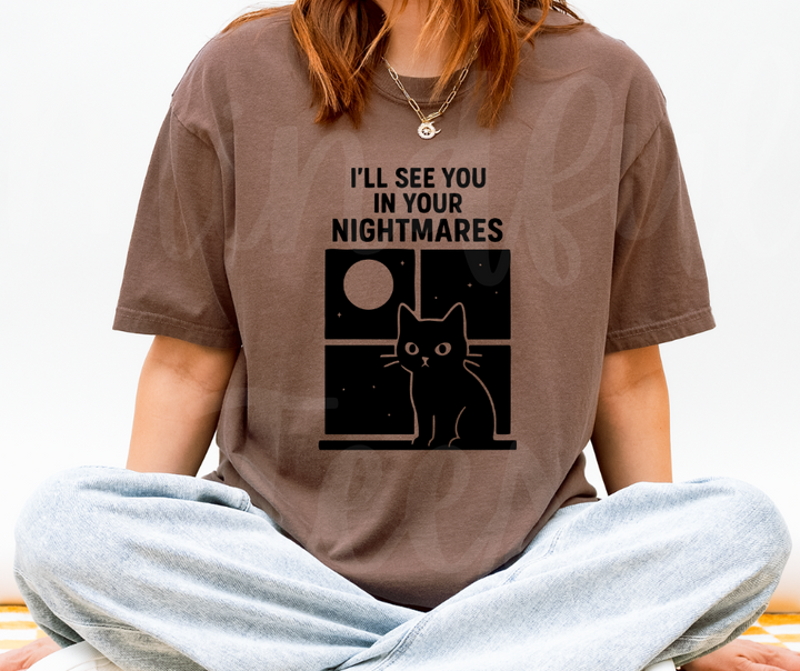 "I'll See You" Sarcastic Cat Design Unisex heavyweight t-shirt