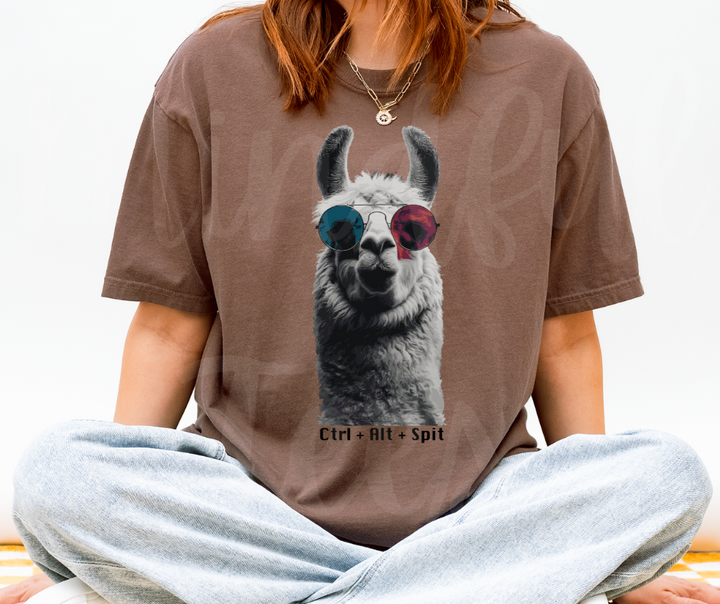 "Alt+Ctrl+Spit" Sarcastic Design Unisex heavyweight t-shirt