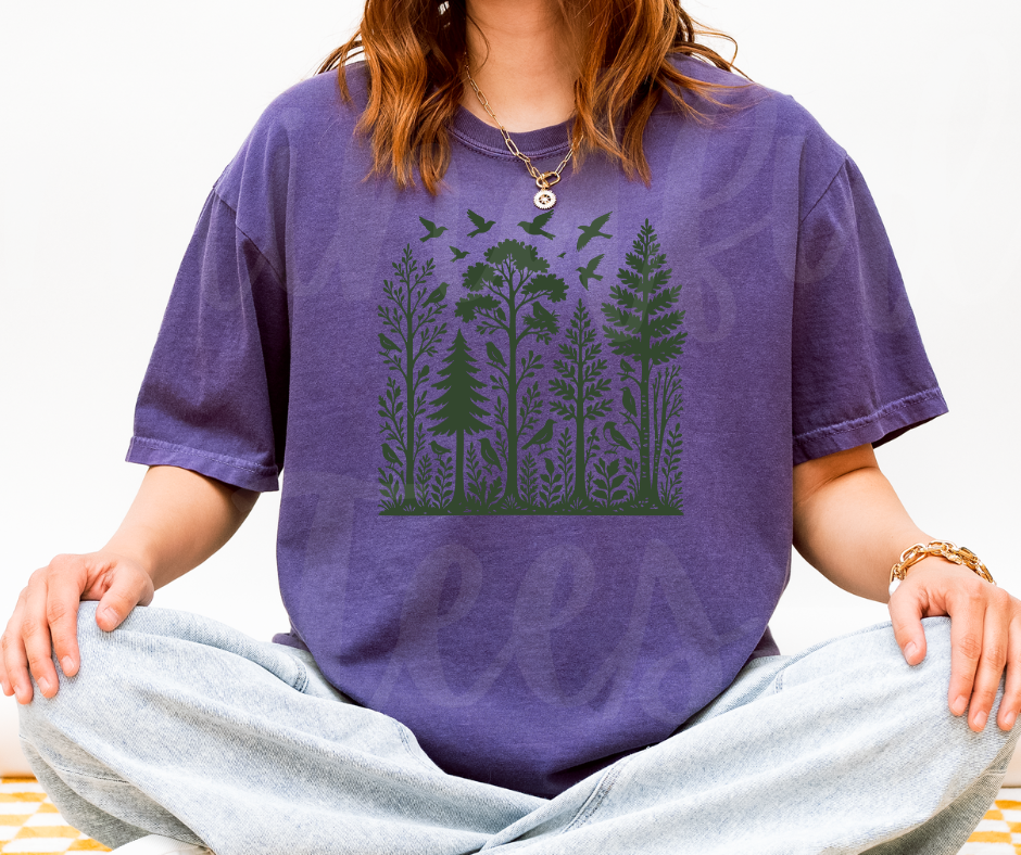 "Shadow of Nature" Birdwatching Design Birds and Nature Inspired Unisex heavyweight t-shirt