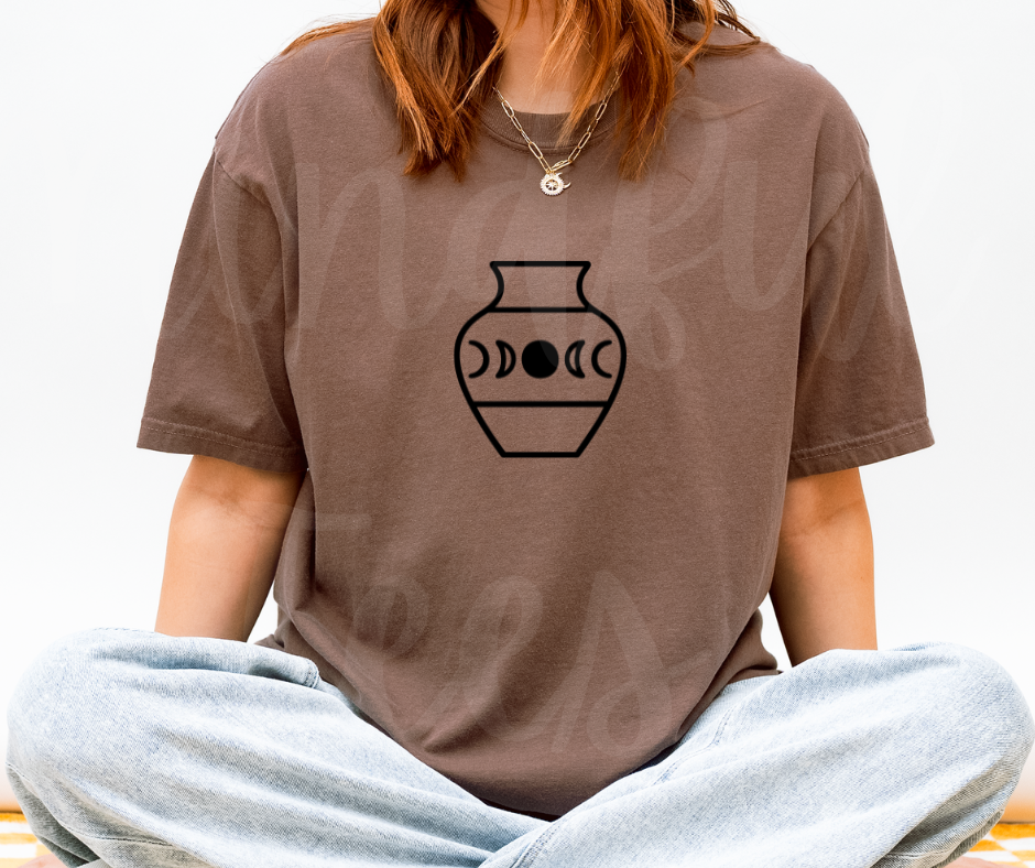"Moon Vase" Funny Design Pottery Clay Hobby Inspired Unisex heavyweight t-shirt