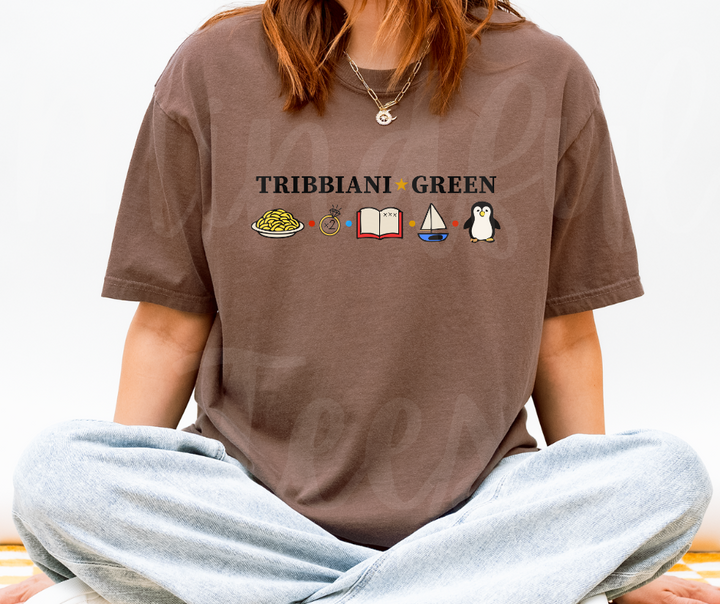 "Tribbiani-Green" Sarcastic Design Friends Inspired Unisex heavyweight t-shirt