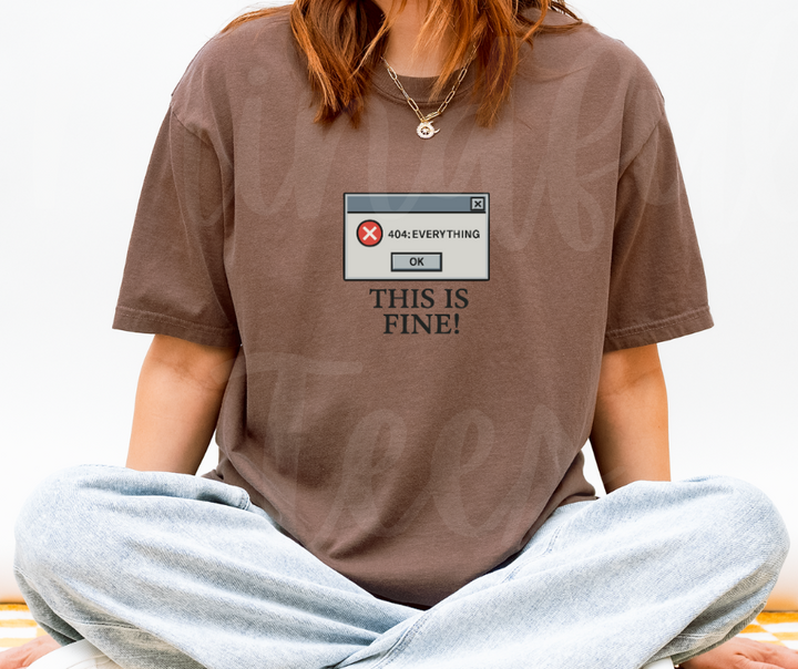 "This Is Fine" Sarcastic Design Unisex heavyweight t-shirt