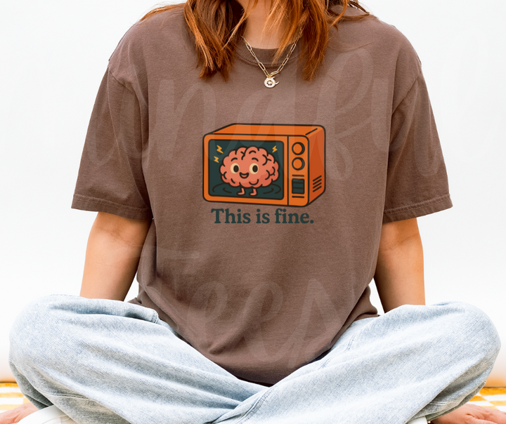 "This Is Fine" Sarcastic Design Unisex heavyweight t-shirt