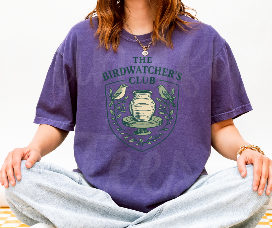 "The Birdwatcher's Club" Birdwatching Design Birds and Nature Inspired Unisex heavyweight t-shirt