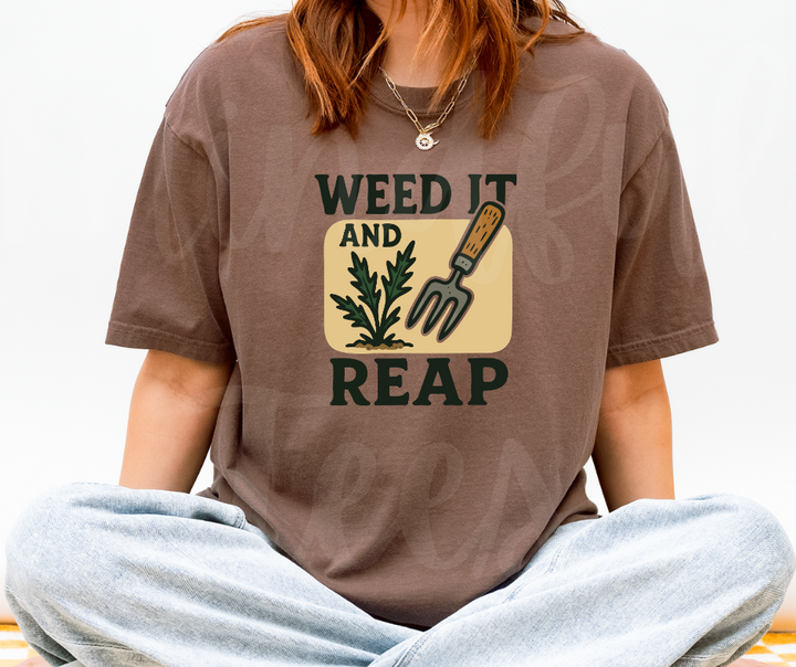 "Weed it and Reap" Funny Plant Lover Tee Design Unisex heavyweight t-shirt