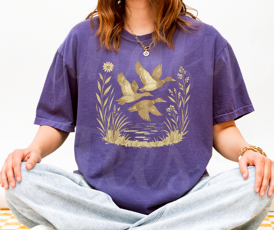 "Ducks" Birdwatching Design Birds and Nature Inspired Unisex heavyweight t-shirt
