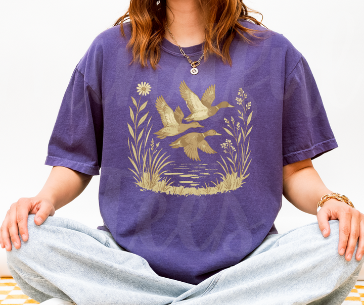 "Ducks" Birdwatching Design Birds and Nature Inspired Unisex heavyweight t-shirt