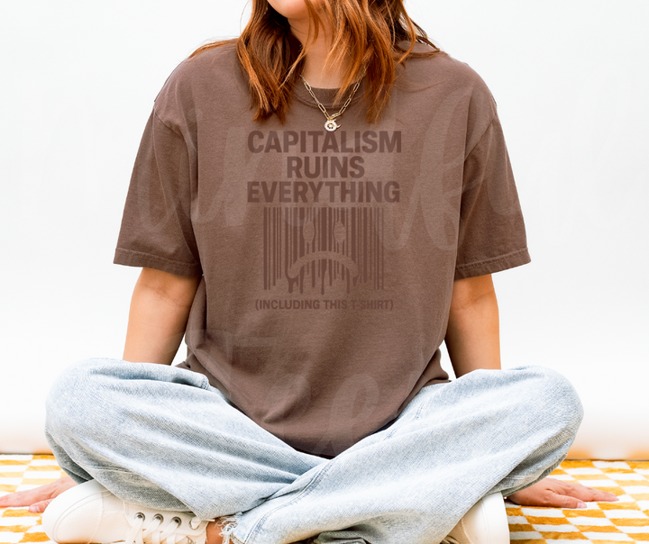 "Capitalism" Sarcastic Design Unisex heavyweight t-shirt