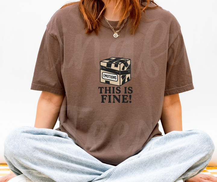 "This Is Fine" Sarcastic Design Unisex heavyweight t-shirt