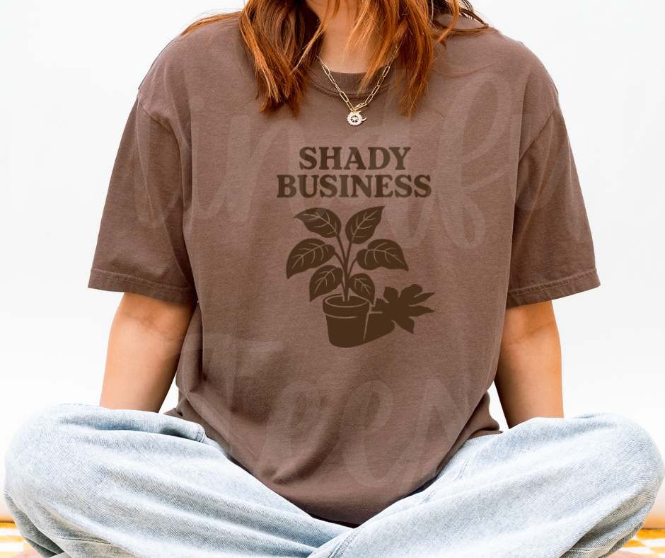 "Shady Business" Funny Plant Lover Tee Design Unisex heavyweight t-shirt