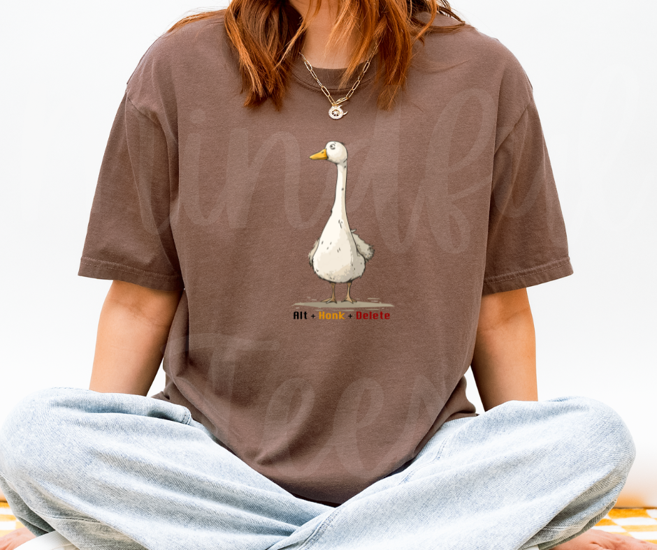 "Alt+Honk+Delete" Sarcastic Design Unisex heavyweight t-shirt