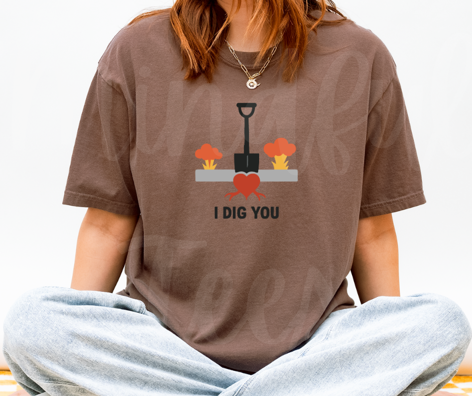 "I Dig You" Funny Plant Lover Tee Design Unisex heavyweight t-shirt