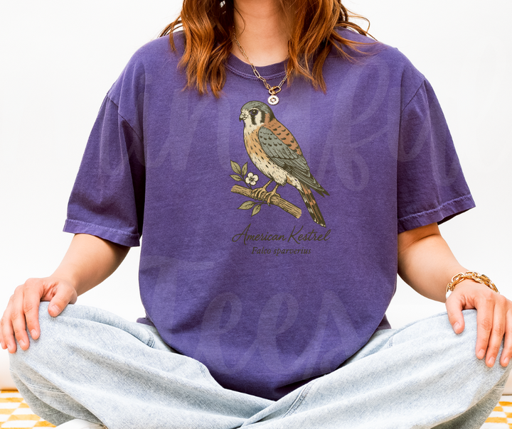"American Kestrel" Birdwatching Design Birds and Nature Inspired Unisex heavyweight t-shirt