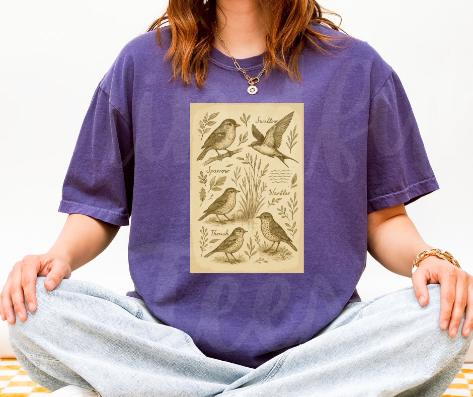 "Birdwatching Notebook" Birdwatching Design Birds and Nature Inspired Unisex heavyweight t-shirt