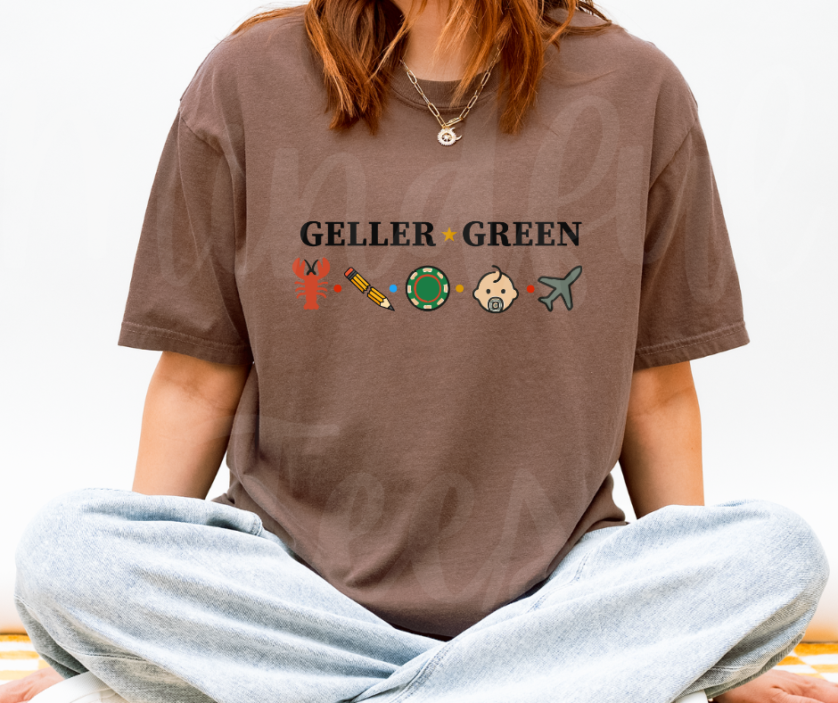 "Geller-Green" Sarcastic Design Friends Inspired Unisex heavyweight t-shirt