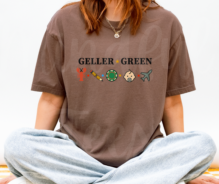 "Geller-Green" Sarcastic Design Friends Inspired Unisex heavyweight t-shirt