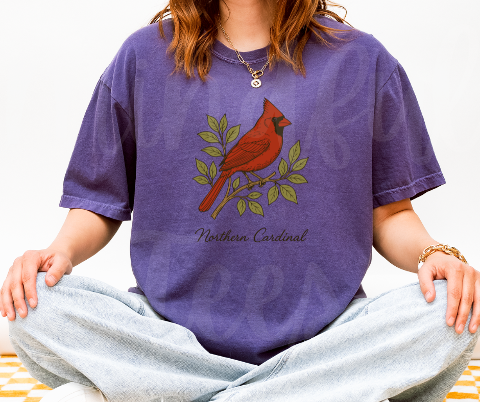 "Northern Cardinal" Birdwatching Design Birds and Nature Inspired Unisex heavyweight t-shirt