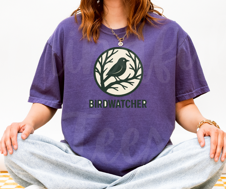 "Birdwatcher" Birdwatching Design Birds and Nature Inspired Unisex heavyweight t-shirt
