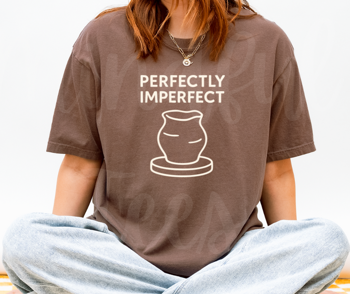 "Perfectly Imperfect" Funny Design Pottery Clay Hobby Inspired Unisex heavyweight t-shirt