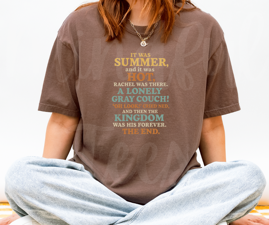 "It Was Summer" Sarcastic Design Friends Inspired Unisex heavyweight t-shirt