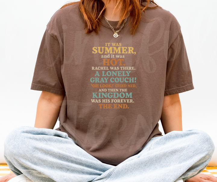 "It Was Summer" Sarcastic Design Friends Inspired Unisex heavyweight t-shirt