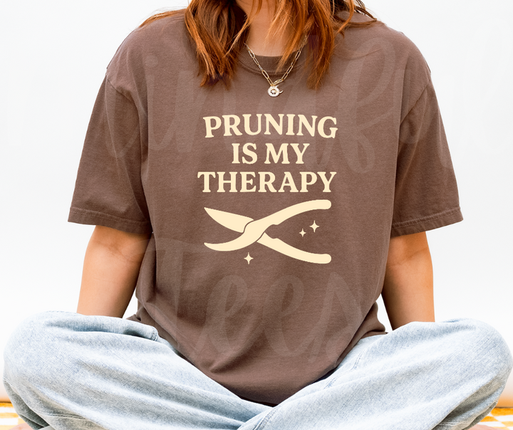 "Pruning Is My Therapy" Funny Plant Lover Tee Design Unisex heavyweight t-shirt