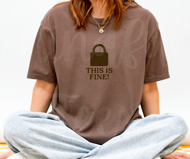 "This Is Fine" Sarcastic Design Unisex heavyweight t-shirt