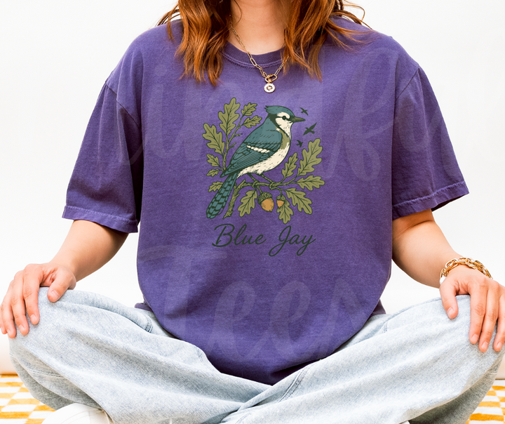 "Blue jay" Birdwatching Design Birds and Nature Inspired Unisex heavyweight t-shirt