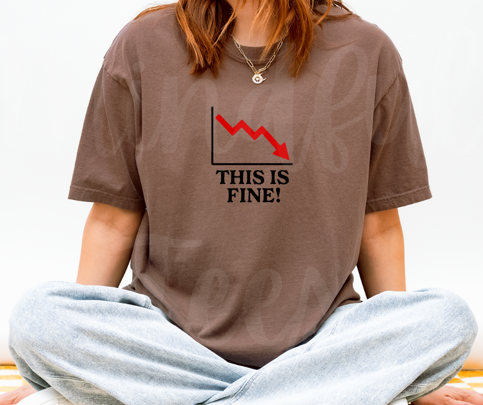 "This Is Fine" Sarcastic Design Unisex heavyweight t-shirt