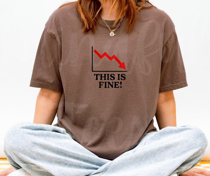 "This Is Fine" Sarcastic Design Unisex heavyweight t-shirt