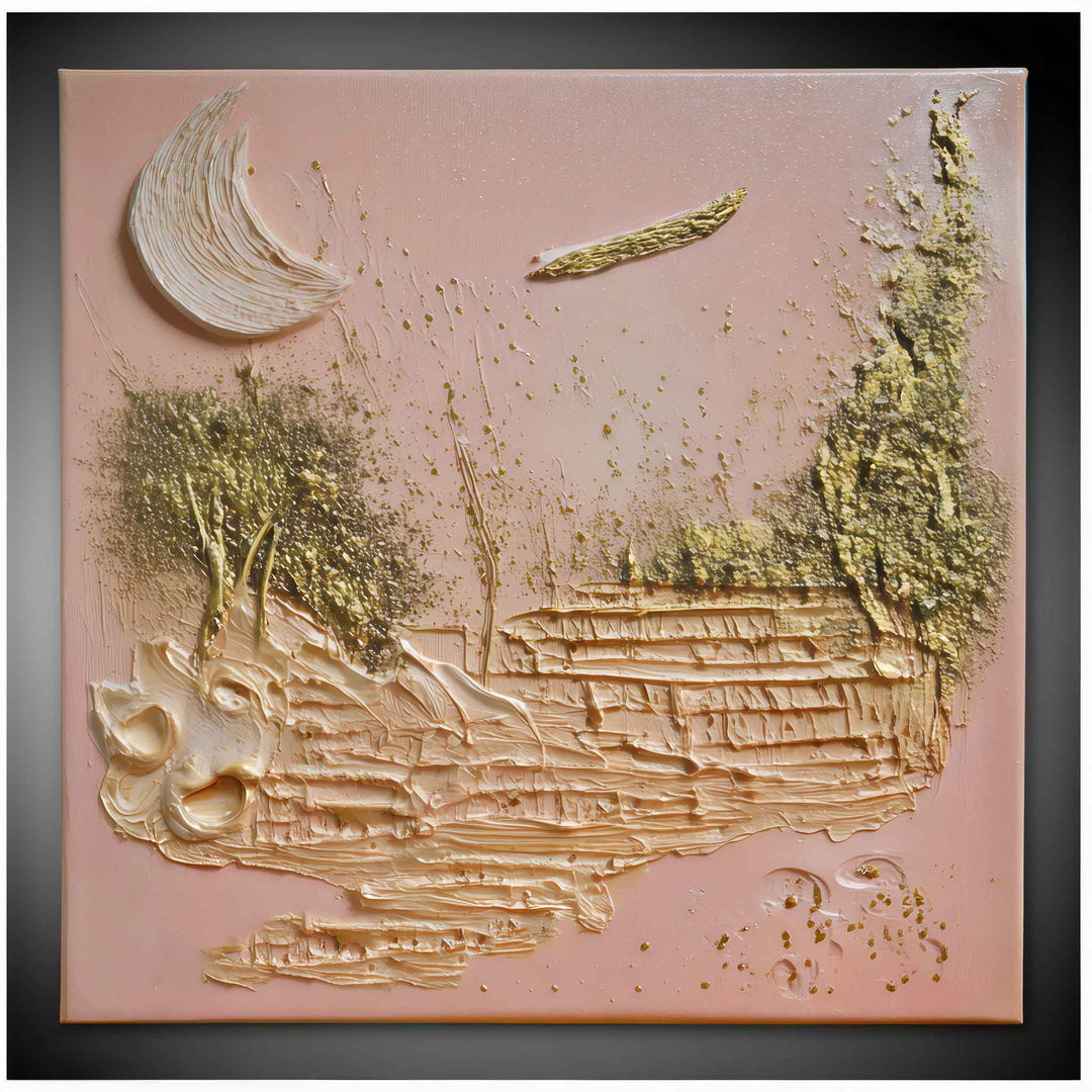 Élodie Marceau - Lunar Veil - 10X10" Acrylic on Canvas