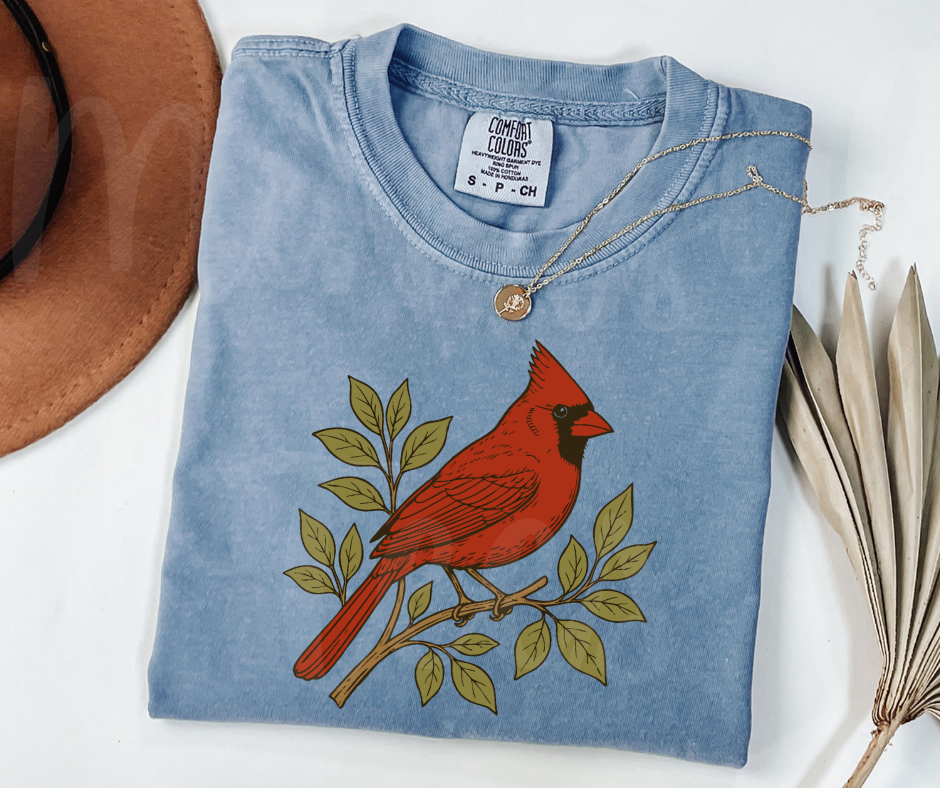 "Northern Cardinal" Birdwatching Design Birds and Nature Inspired Unisex heavyweight t-shirt