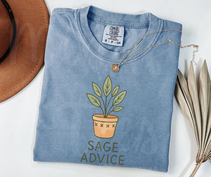 "Sage Advice" Funny Plant Lover Tee Design Unisex heavyweight t-shirt