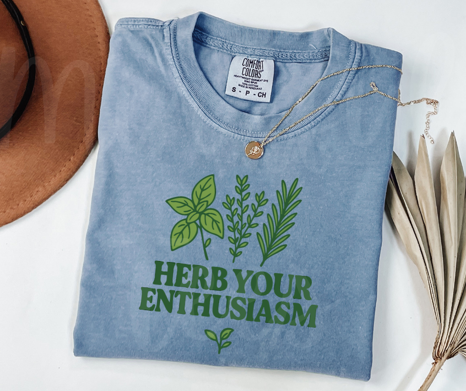 "Herb Your Enthusiasm" Funny Plant Lover Tee Design Unisex heavyweight t-shirt
