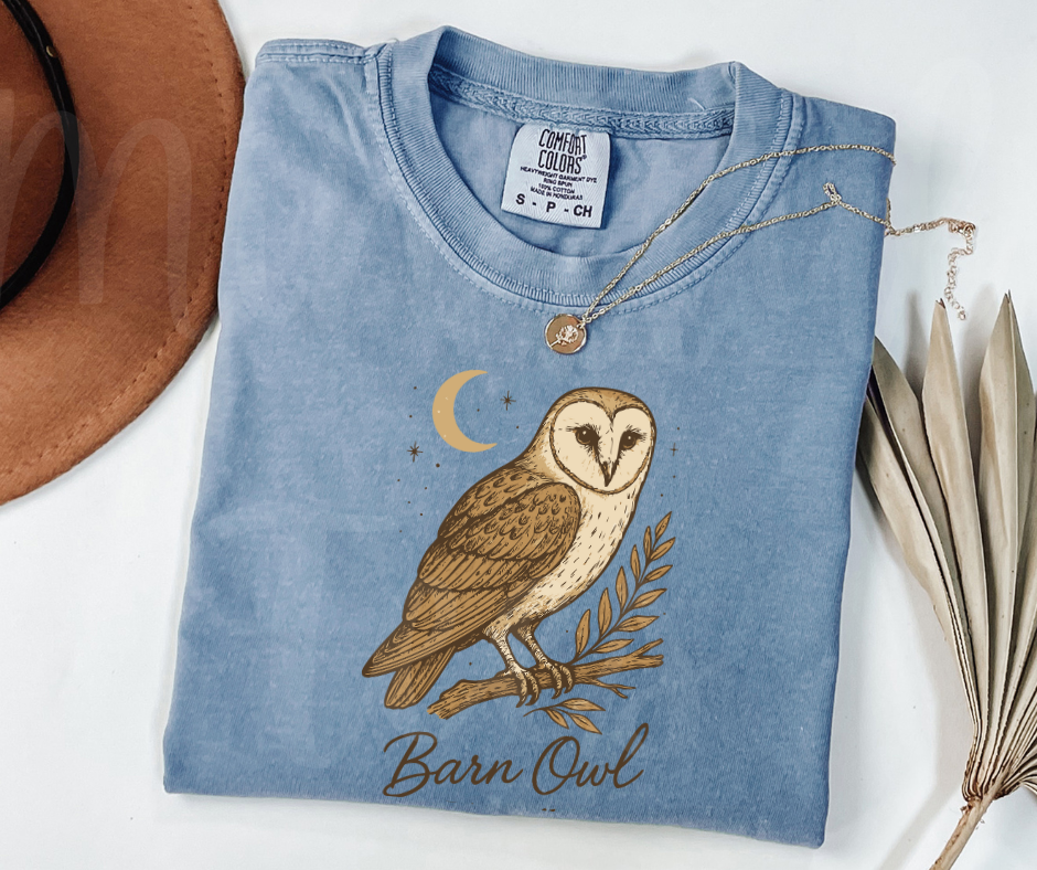 "Barn Owl" Birdwatching Design Birds and Nature Inspired Unisex heavyweight t-shirt
