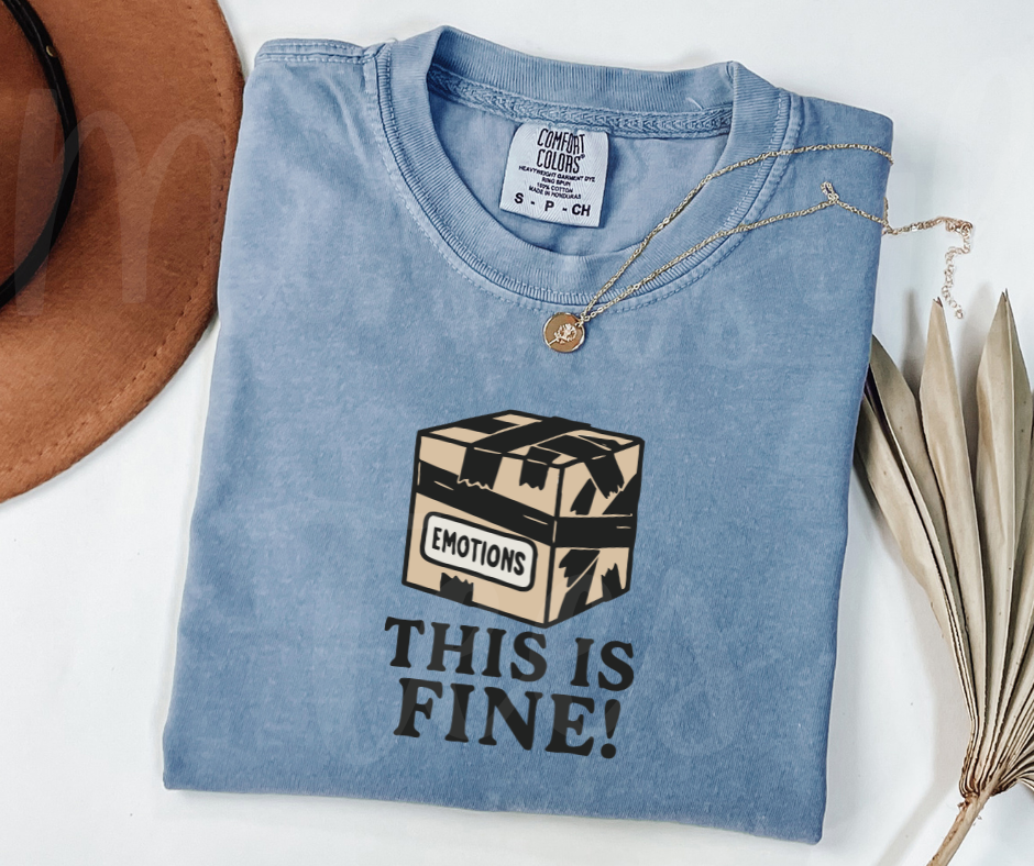 "This Is Fine" Sarcastic Design Unisex heavyweight t-shirt